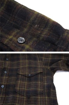 画像5: 1960'S PENDLETON L/S Wool Shirts　BLACK　size S - M (表記 S) (5)