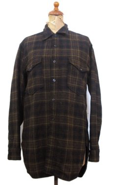 画像1: 1960'S PENDLETON L/S Wool Shirts　BLACK　size S - M (表記 S) (1)