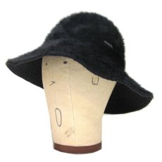 画像1: "KANGOL" Big Brim Fur Hat　BLACK (1)