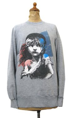 画像1: 1980's Anvil "Les Miserables" Crew Neck Sweat -made in USA-　Heather Grey　size S - M (表記 M) (1)