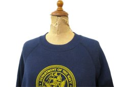 画像2: 1980's SANTEE SWEATS "NAVY" Crew Neck Sweat Shirts -made in USA-　NAVY　size M - L (表記 L) (2)