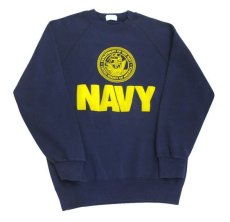 画像4: 1980's SANTEE SWEATS "NAVY" Crew Neck Sweat Shirts -made in USA-　NAVY　size M - L (表記 L) (4)