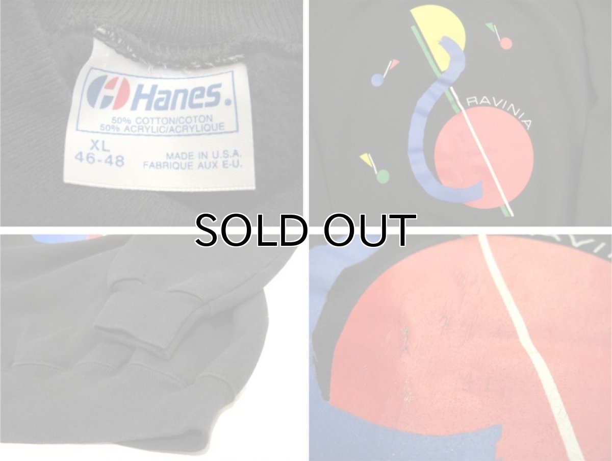 画像4: 1980's Hanes "RAVINIA" Crew Neck Sweat Shirts -made in USA- BLACK size L (表記 XL 46-48) (4)