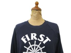 画像2: 1980's Anvil "FIRST MATE" Crew Neck Sweat Shirts -made in USA-　NAVY　size M - L (表記 L) (2)