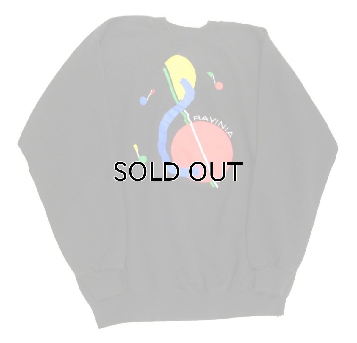 画像5: 1980's Hanes "RAVINIA" Crew Neck Sweat Shirts -made in USA- BLACK size L (表記 XL 46-48) (5)