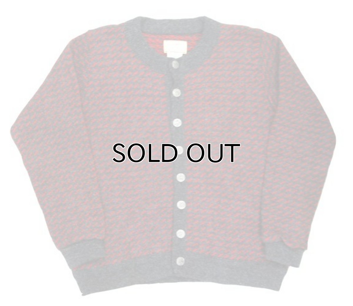 画像5: L.L.Bean Birdseye Wool Cardigan -made in NORWAY-　Charcoal / Red　size L (表記 L) (5)