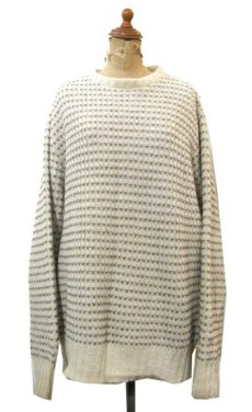 画像1: "LAKE HARMONY ROWING CLUB" Wool Sweater -made in USA-　Off White / Beige　size L (表記 XL) (1)