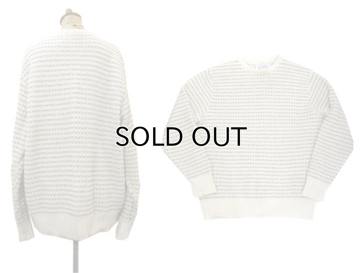 画像2: "LAKE HARMONY ROWING CLUB" Wool Sweater -made in USA- Off White / Beige size L (表記 XL) (2)