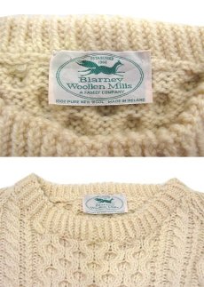 画像3: "Blarney Woollen Mills" Fisherman's Sweater -made in IRELAND-　NATURAL　size L (表記 不明) (3)