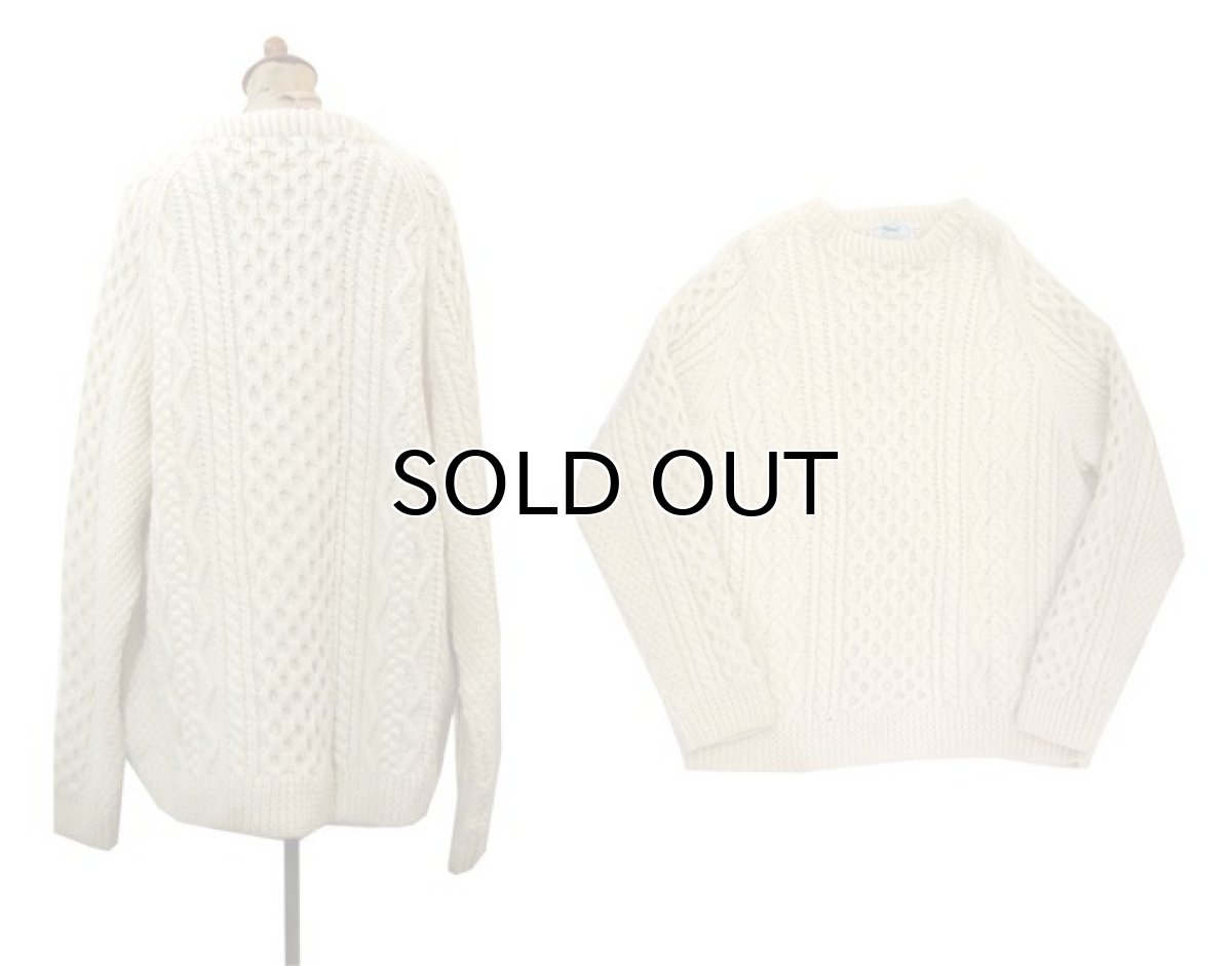 画像2: "Blarney Woollen Mills" Fisherman's Sweater -made in IRELAND-　NATURAL　size L (表記 不明) (2)