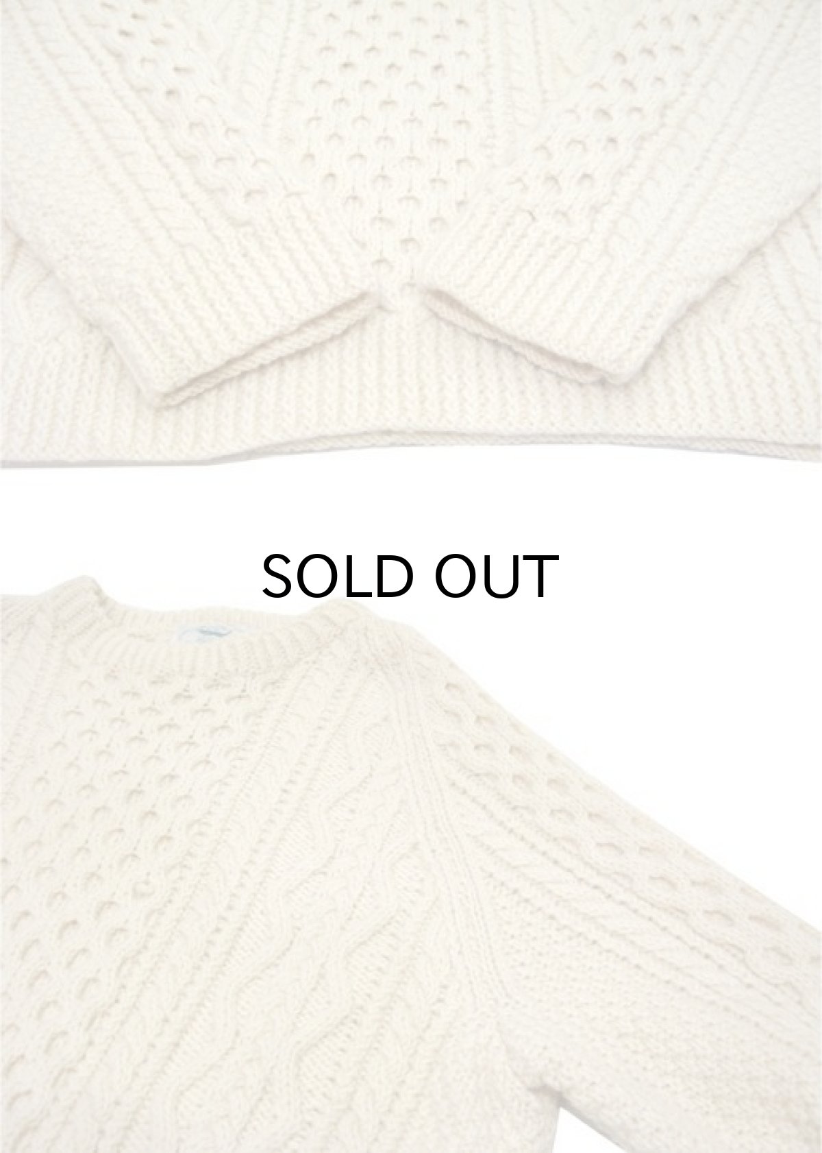 画像4: "Blarney Woollen Mills" Fisherman's Sweater -made in IRELAND-　NATURAL　size L (表記 不明) (4)