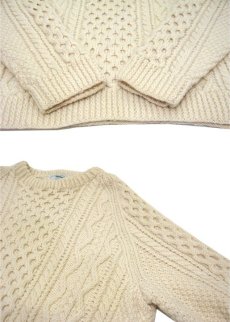 画像4: "Blarney Woollen Mills" Fisherman's Sweater -made in IRELAND-　NATURAL　size L (表記 不明) (4)