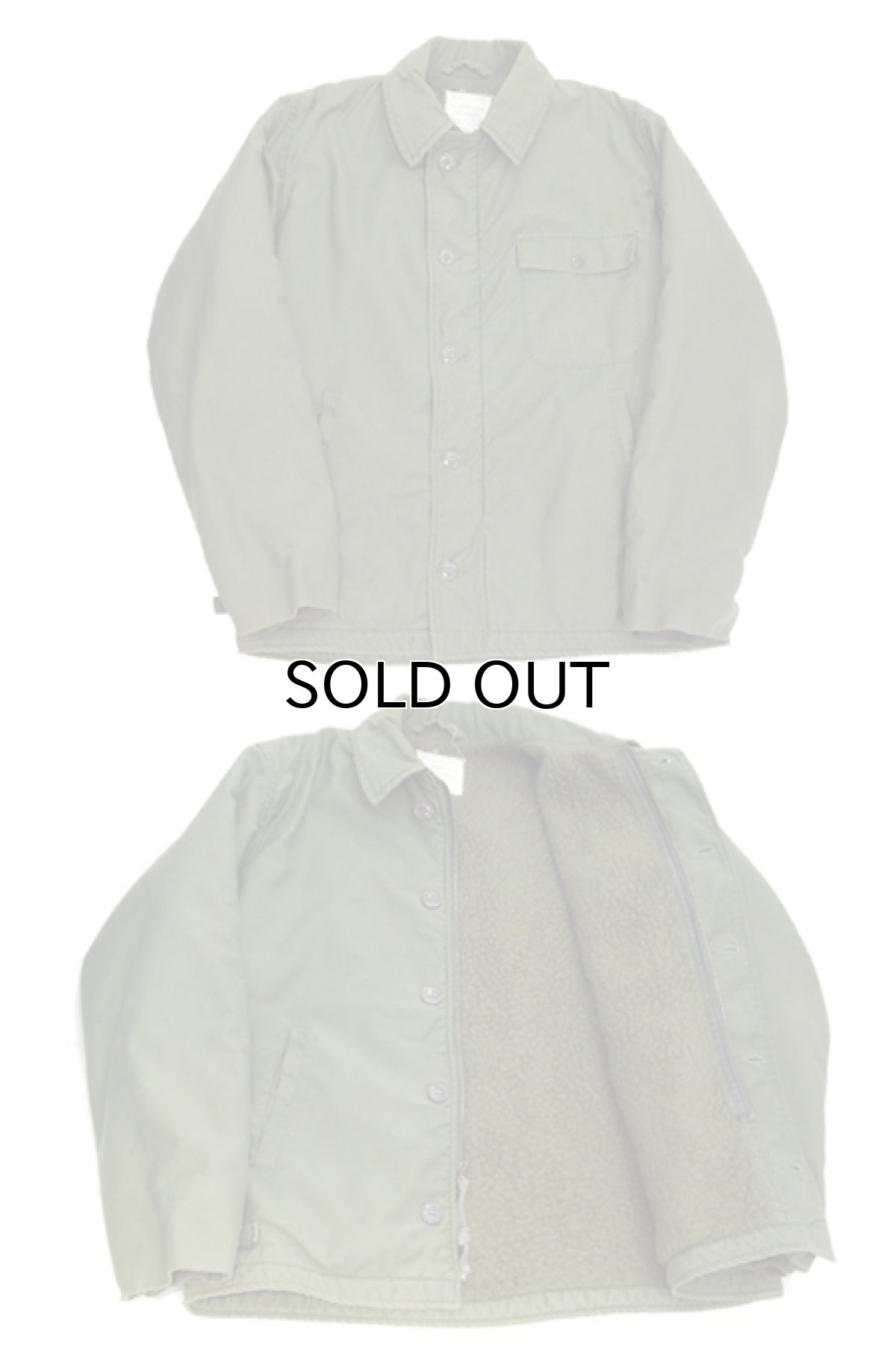 画像3: 1970's U.S.Military A-2 Deck Cold Weather Jacket OLIVE size M (38-40) (3)