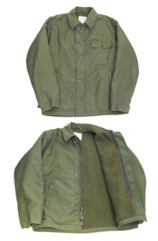 画像3: 1970's U.S.Military A-2 Deck Cold Weather Jacket　OLIVE　size M (38-40) (3)