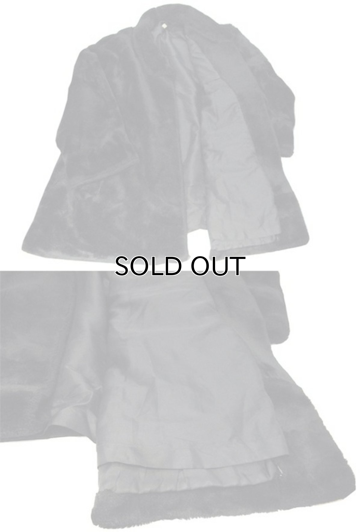 画像5: 1980's~ Europe Big Silhouette Boa Coat BLACK size Free (表記 不明) (5)