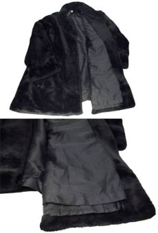 画像5: 1980's~ Europe Big Silhouette Boa Coat　BLACK　size Free (表記 不明) (5)