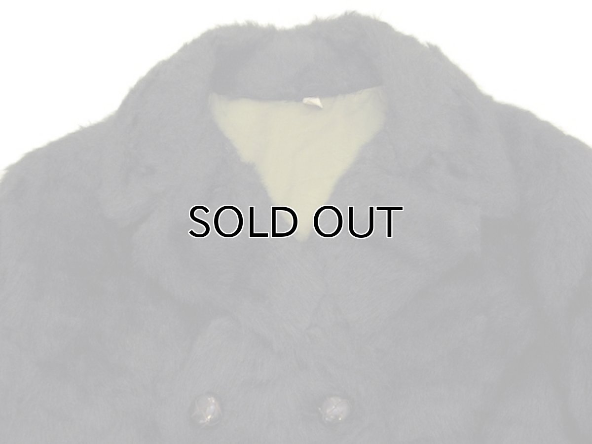 画像5: 1970's "Adams" Double Breasted Fake Fur Coat BLACK size S (表記 16) (5)