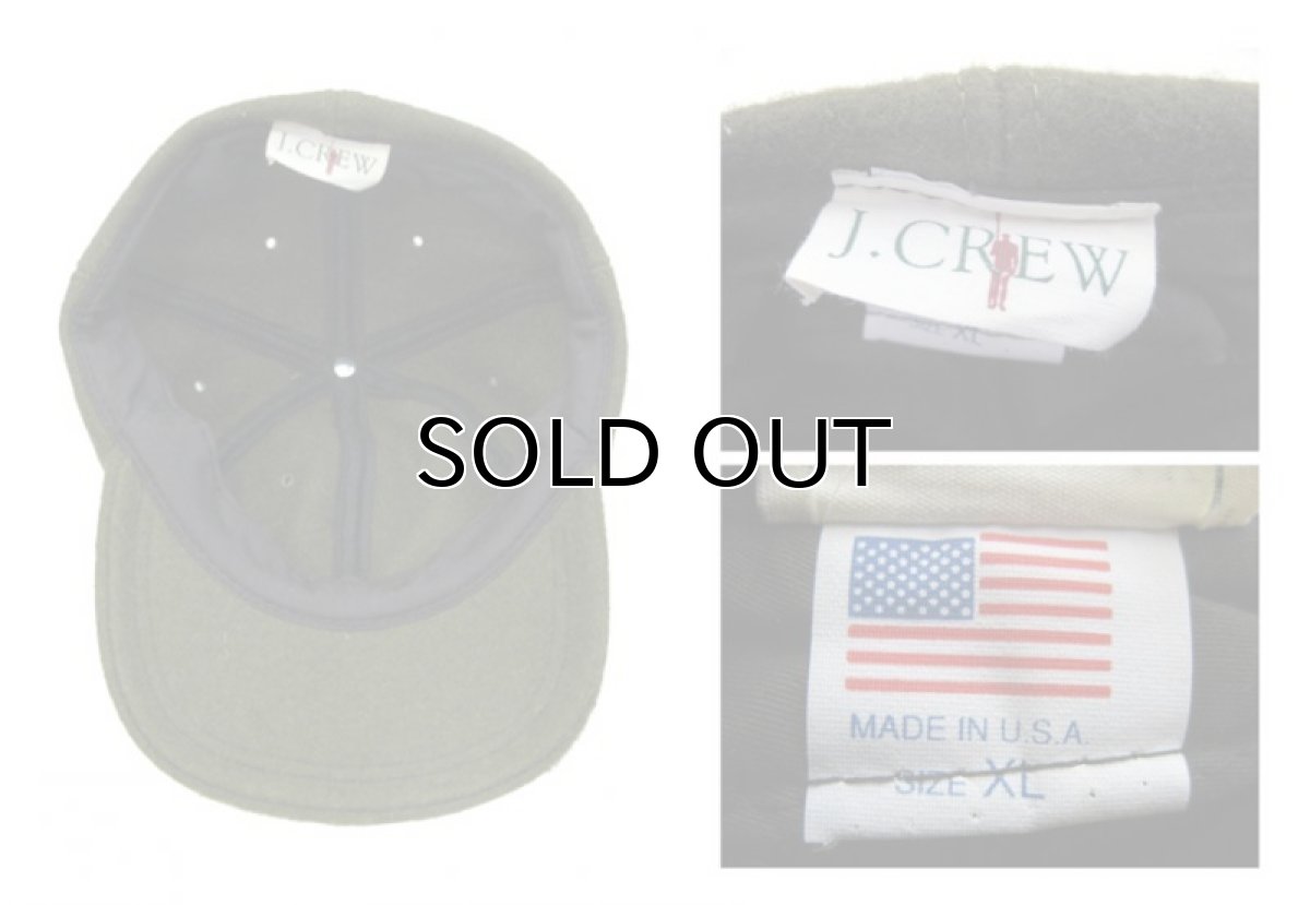 画像4: J.Crew 6 Panel Wool Cap  made in U.S.A. OLIVE size XL (4)