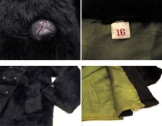 画像4: 1970's "Adams" Double Breasted Fake Fur Coat　BLACK　size S (表記 16) (4)