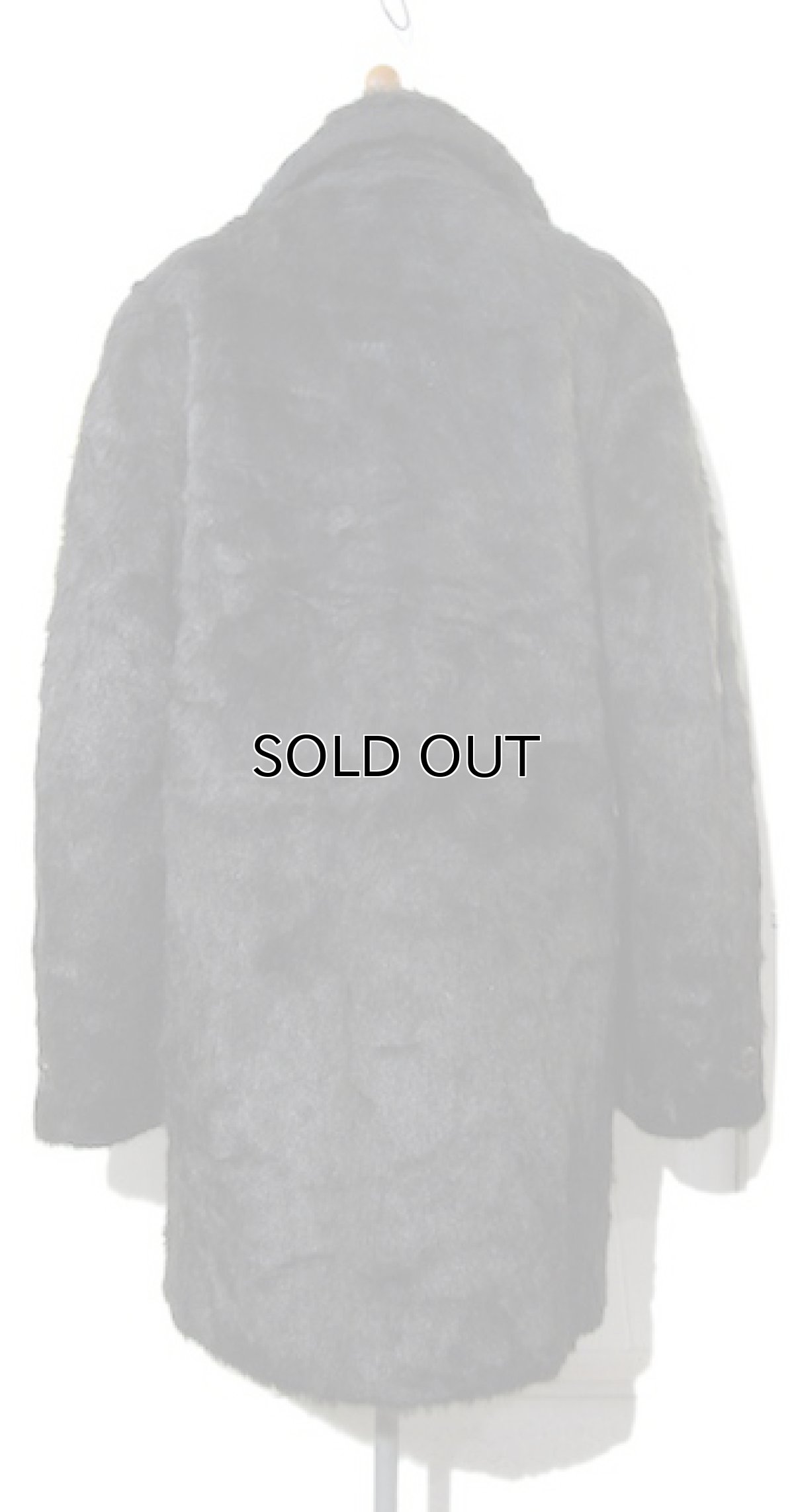 画像2: 1970's "Adams" Double Breasted Fake Fur Coat BLACK size S (表記 16) (2)