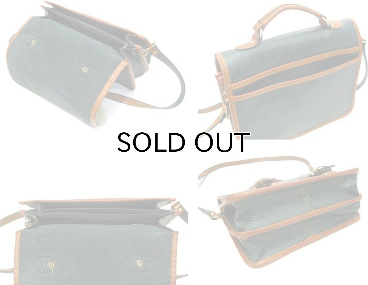 画像5: "DOONEY & BOURKE" Leather Shoulder Bag　Green / Brown (5)