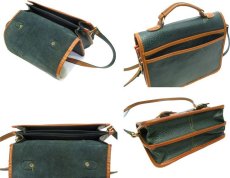 画像5: "DOONEY & BOURKE" Leather Shoulder Bag　Green / Brown (5)