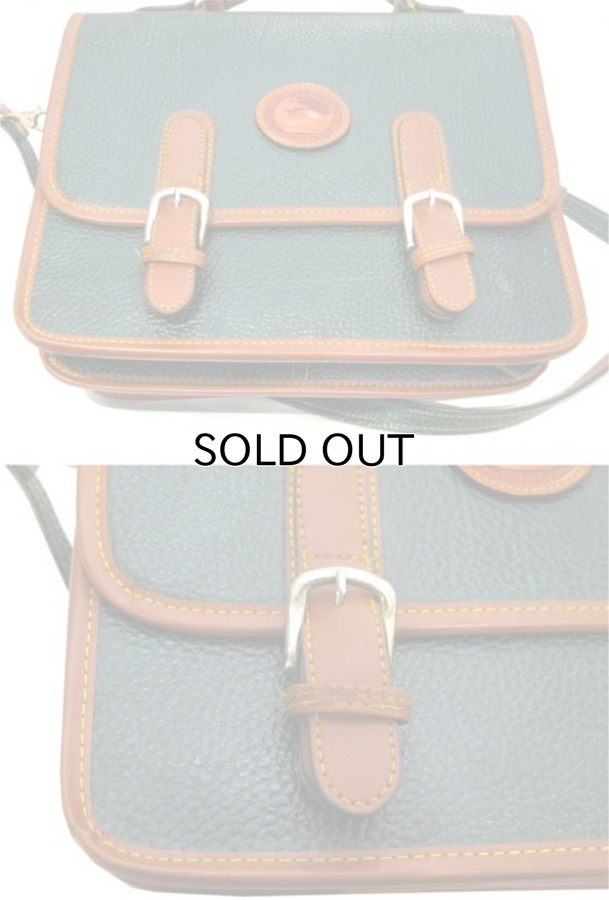 画像3: "DOONEY & BOURKE" Leather Shoulder Bag　Green / Brown (3)