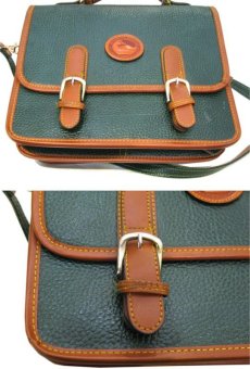 画像3: "DOONEY & BOURKE" Leather Shoulder Bag　Green / Brown (3)