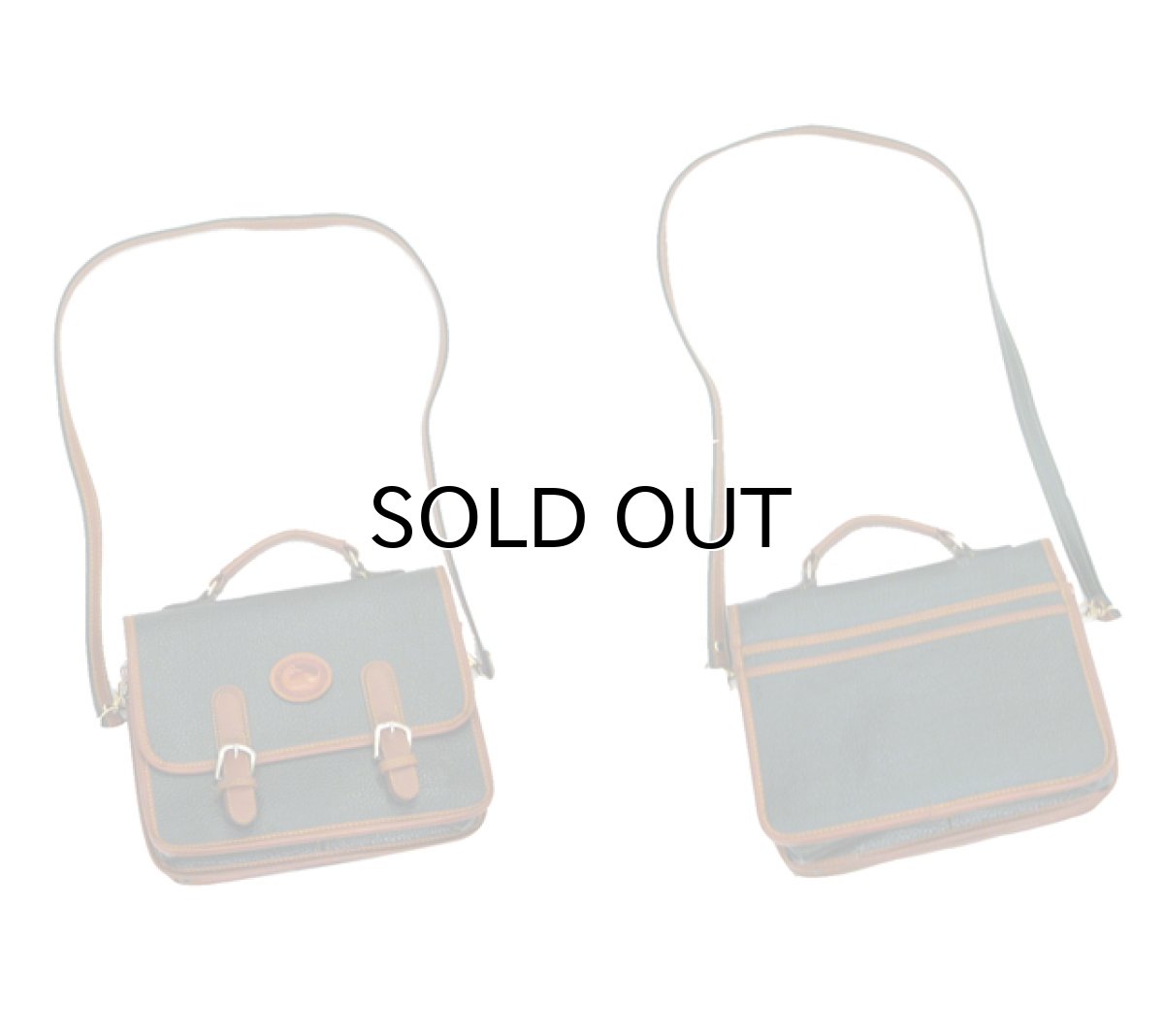 画像2: "DOONEY & BOURKE" Leather Shoulder Bag　Green / Brown (2)