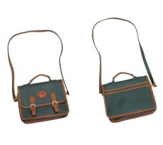 画像2: "DOONEY & BOURKE" Leather Shoulder Bag　Green / Brown (2)