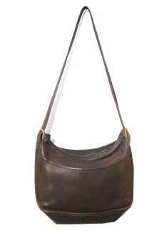 画像1: 1980-90's OLD Coach Leather Shoulder Bag 　Dark Brown (1)