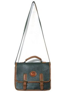 画像1: "DOONEY & BOURKE" Leather Shoulder Bag　Green / Brown (1)