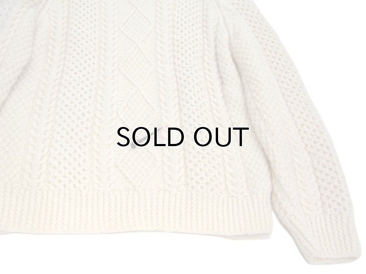 画像5: "Shiela Handknits" Fisherman's Sweater -made in Republic of IRELAND-　NATURAL　size M - L (表記 不明) (5)