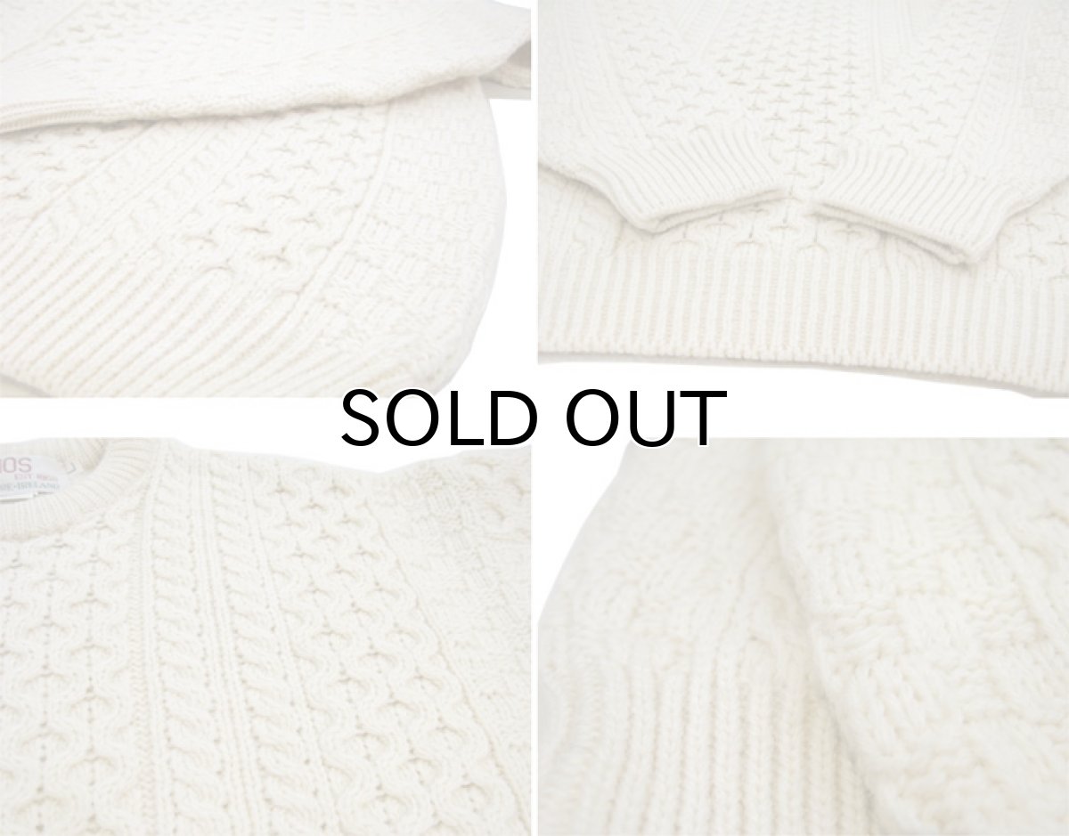 画像4: "CRIOS" Fisherman's Sweater -made in IRELAND-　NATURAL　size L (表記 L) (4)