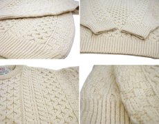 画像4: "CRIOS" Fisherman's Sweater -made in IRELAND-　NATURAL　size L (表記 L) (4)