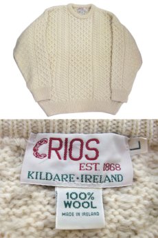 画像3: "CRIOS" Fisherman's Sweater -made in IRELAND-　NATURAL　size L (表記 L) (3)