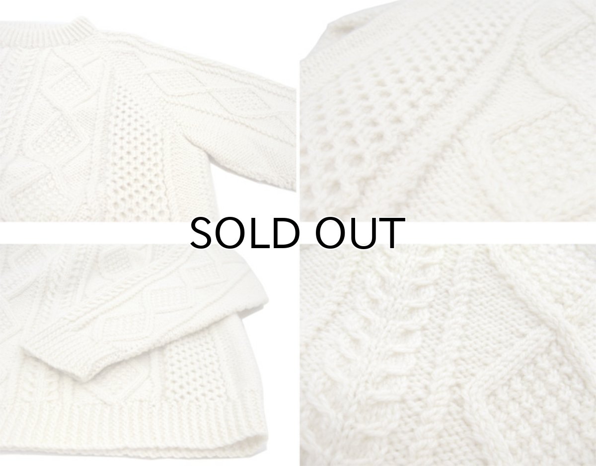 画像4: "INVERALLAN" Fisherman's Sweater -made in SCOTLAND-　NATURAL　size L (表記 不明) (4)