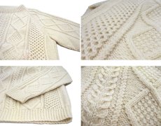 画像4: "INVERALLAN" Fisherman's Sweater -made in SCOTLAND-　NATURAL　size L (表記 不明) (4)