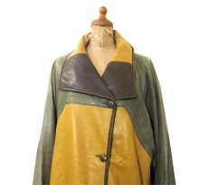 画像2: 1980's "Gerard Babin"Design Leather Coat -made in FRANCE-　Multi Color　size L (表記 M) (2)