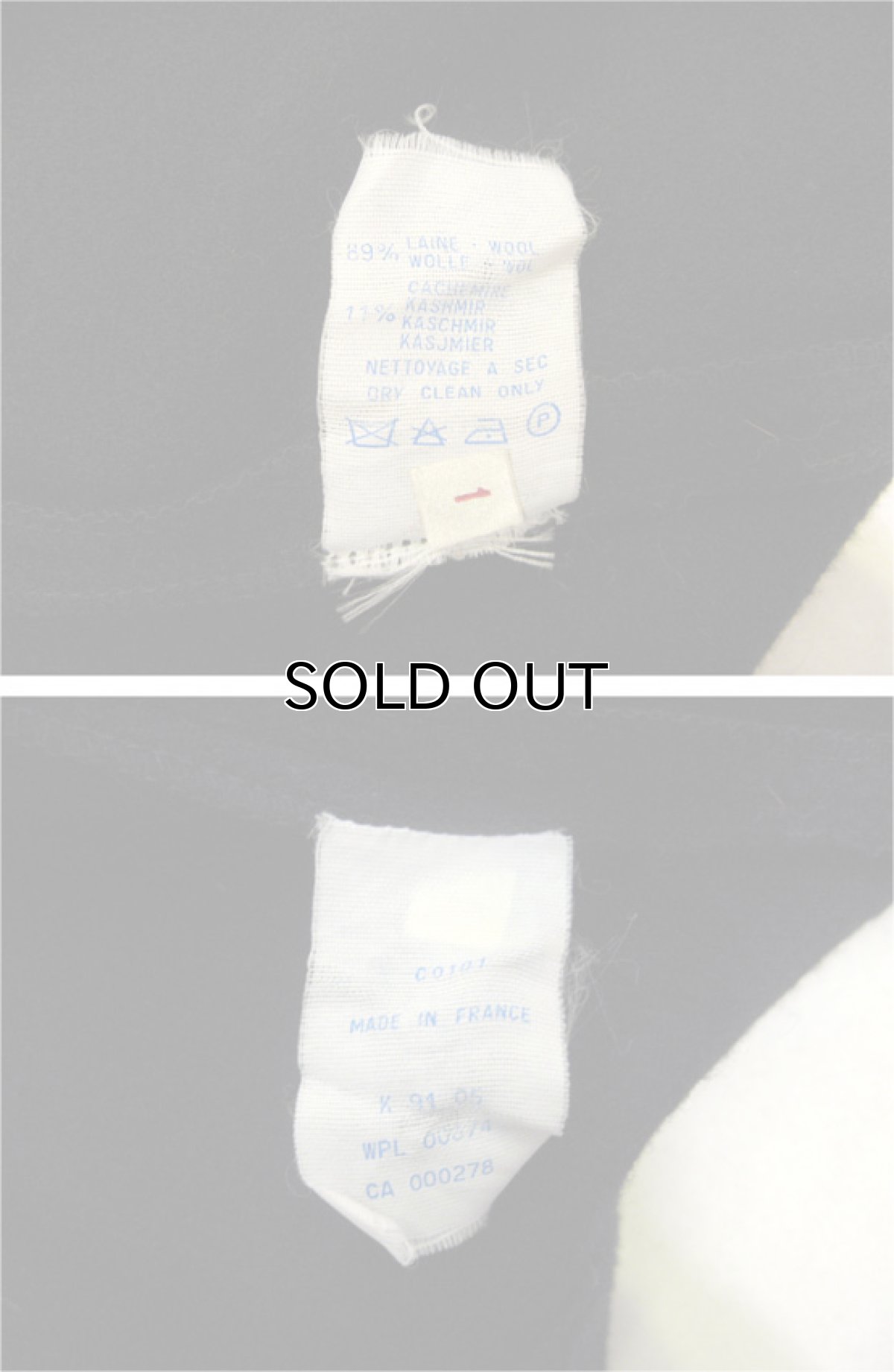 画像3: 1980's "PATRICK KELLY" Design Wool Coat -made in FRANCE- Black / Red size Free (3)