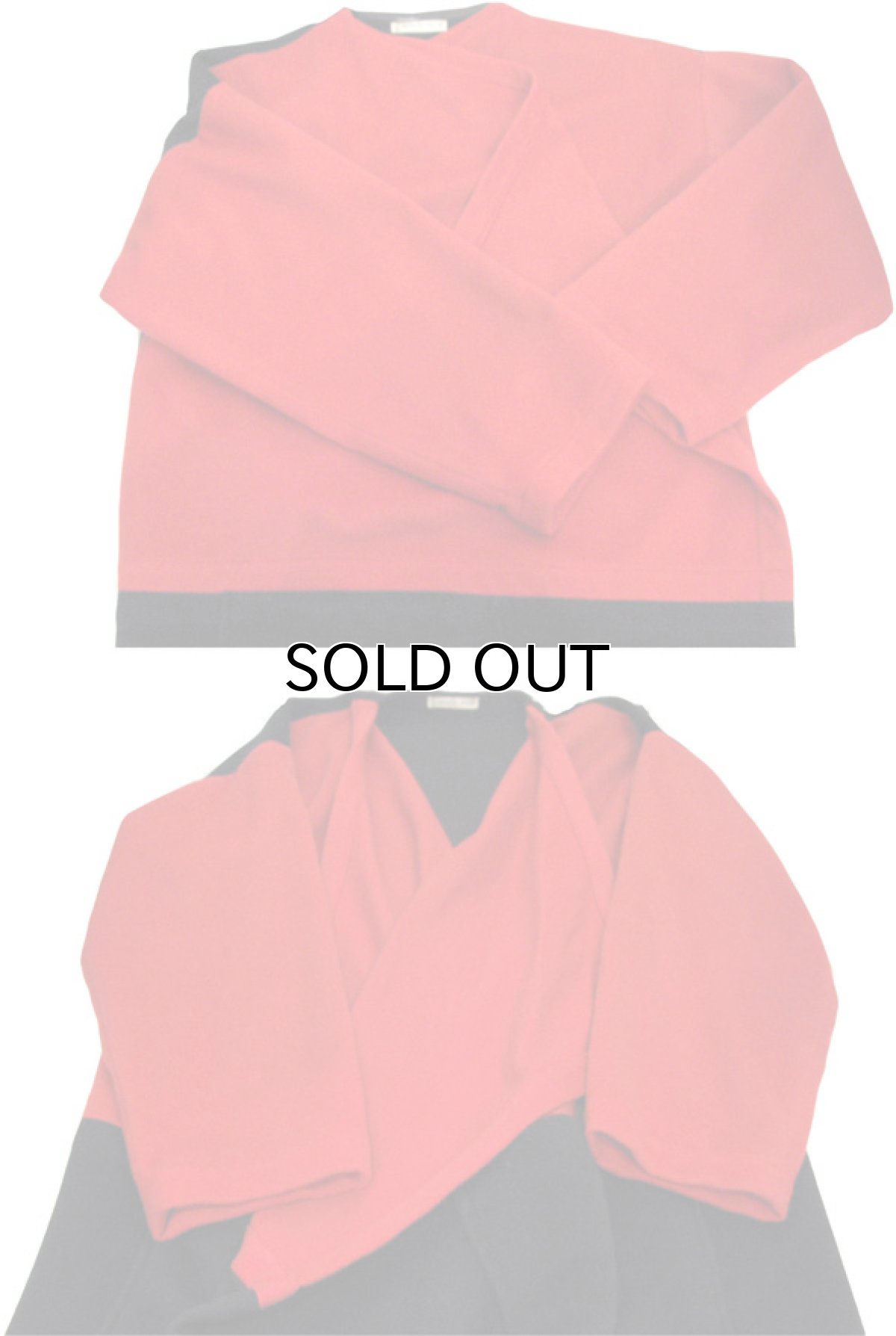 画像4: 1980's "PATRICK KELLY" Design Wool Coat -made in FRANCE- Black / Red size Free (4)