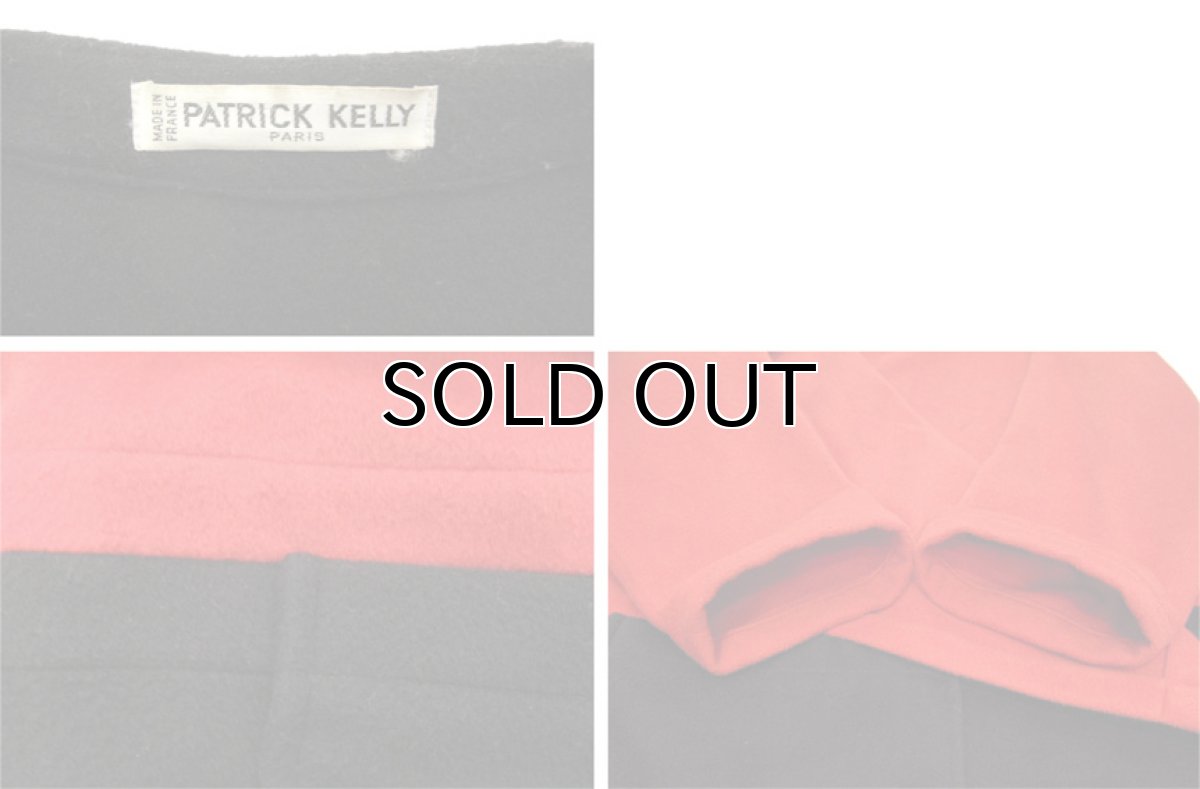 画像6: 1980's "PATRICK KELLY" Design Wool Coat -made in FRANCE- Black / Red size Free (6)