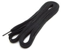 画像2: SHOE SHIFT "Regular Width" Cotton Shoelace -made in JAPAN- BLACK (2)