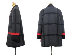 画像2: 1980-90's "CHARLES KLEIN" Design Wool Coat -made in USA-　Charcoal Grey　size M - L (2)