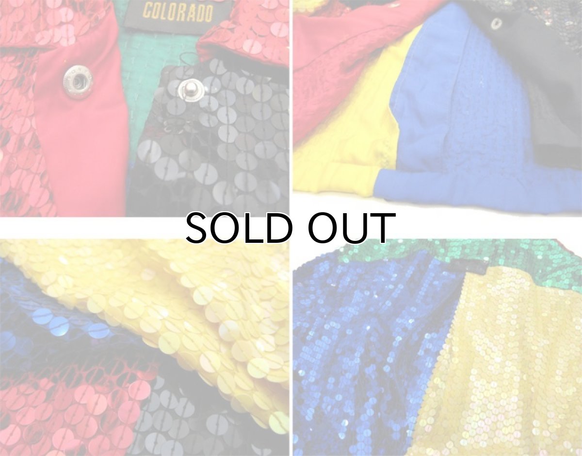画像5: 1990's "COLORADO" L/S Spangles Shirts　Crazy Pattern　size M - L (表記 L) (5)