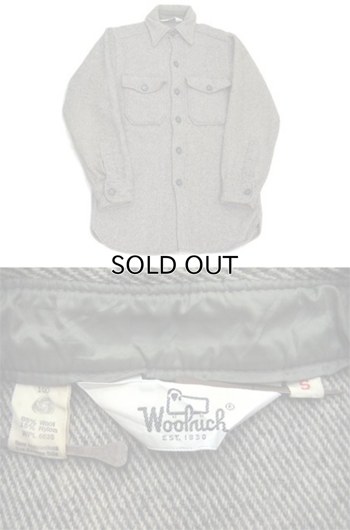 画像3: 1980's Woolrich Wool CPO Shirts GREY  size Small (表記 Small) (3)