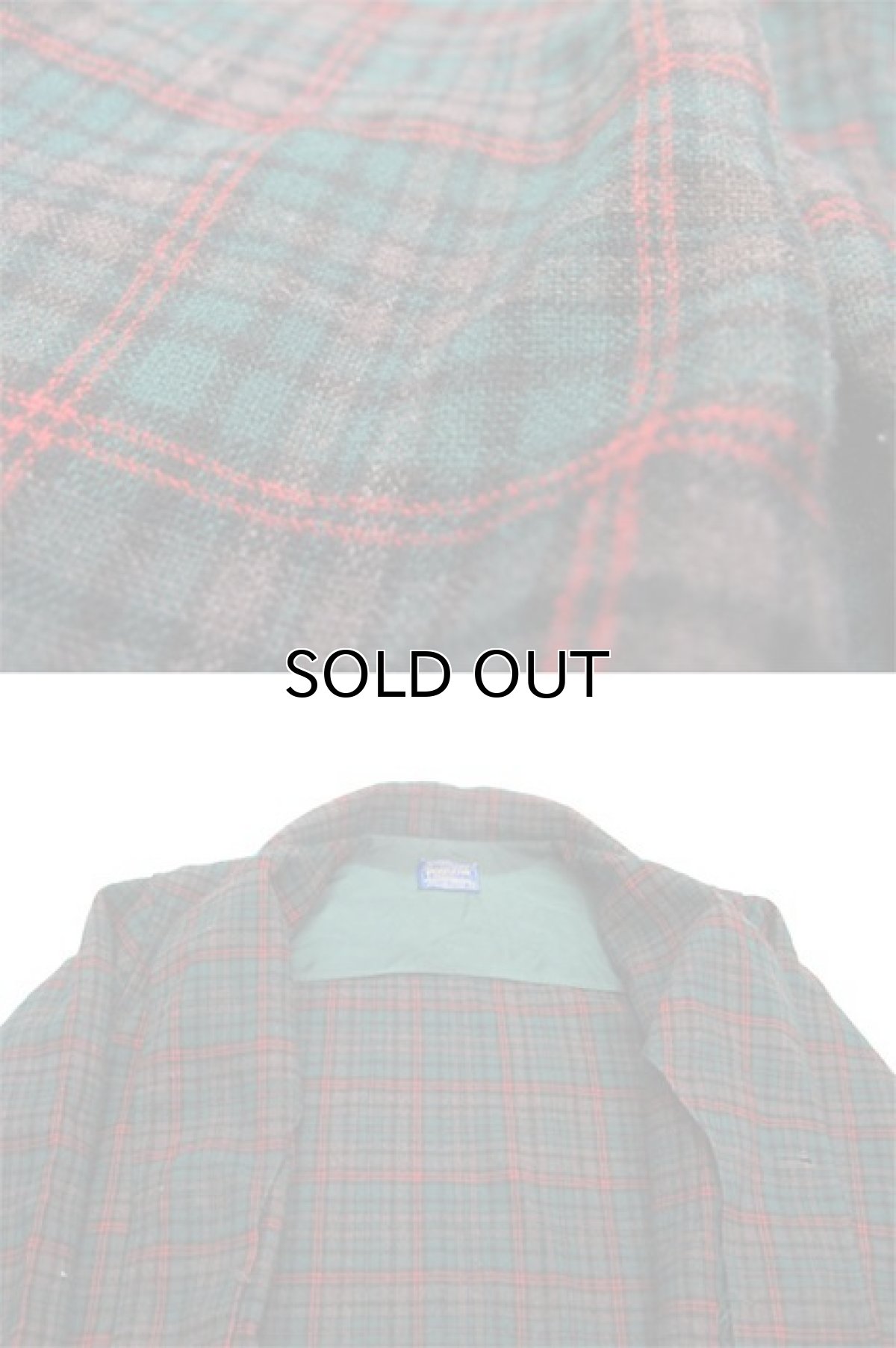 画像5: 1950's PENDLETON  Wool 3-Button Tailored Jacket Check Pattern size Medium (表記 M) (5)