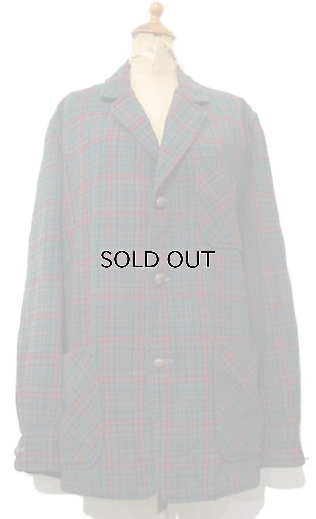 画像1: 1950's PENDLETON  Wool 3-Button Tailored Jacket　Check Pattern　size Medium (表記 M) (1)