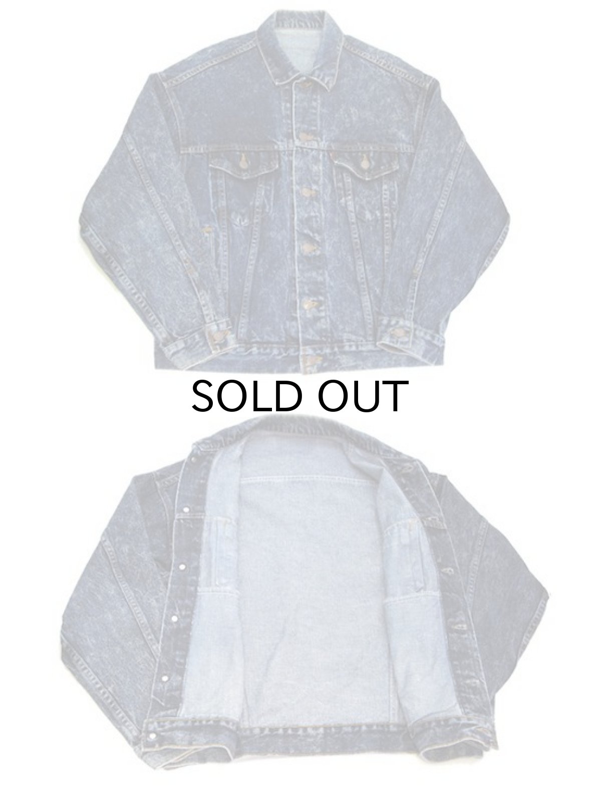 画像4: 1990's Levi's 70507-0227 Chemical Wash Denim Jacket -made in USA- Blue Denim(dark color) size L (表記 M) (4)