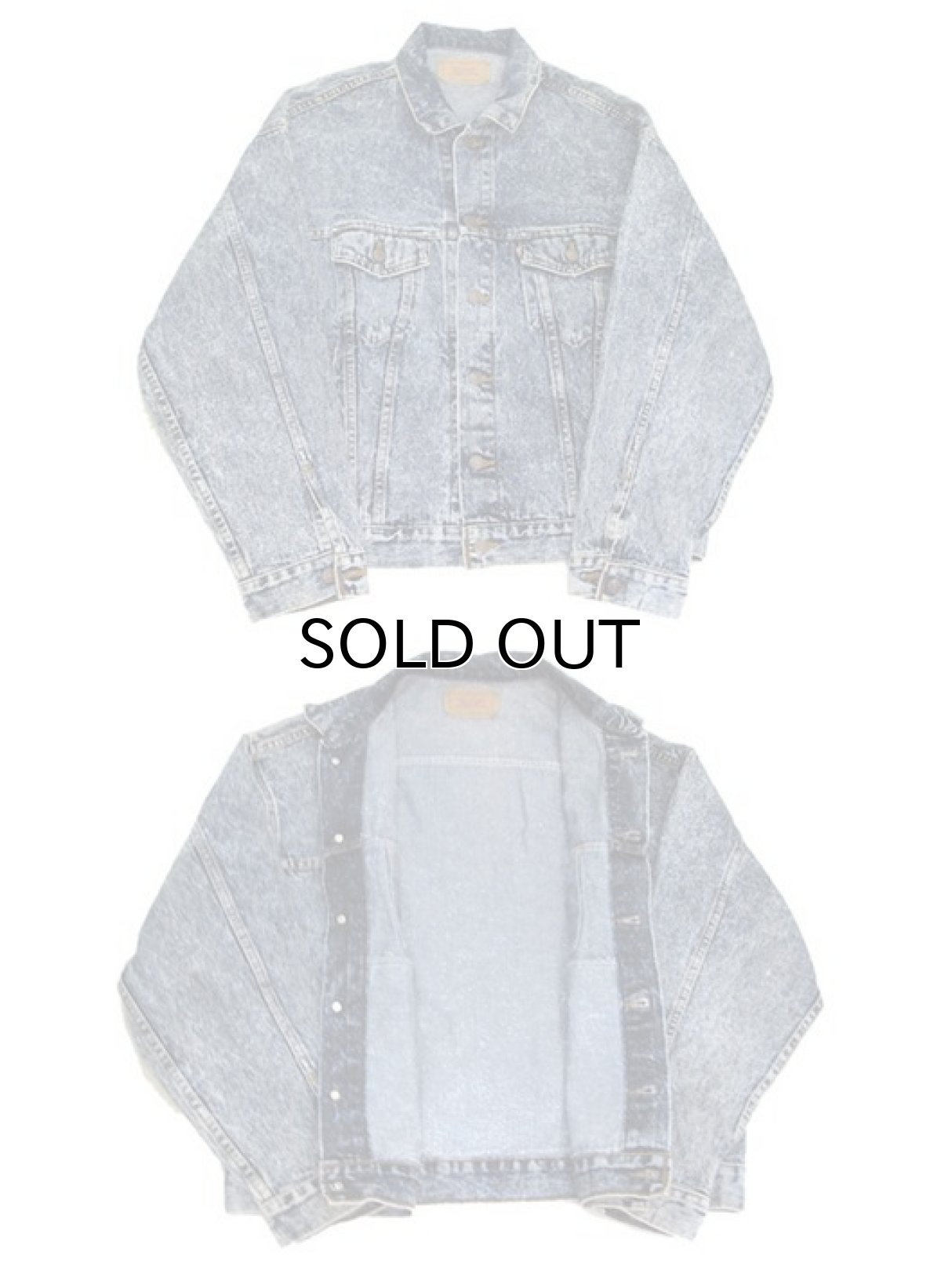 画像4: 1990's Levi's 70507-0229 Chemical Wash Denim Jacket -made in USA- Blue Denim (light color) size XL (4)